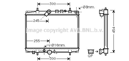 AVA QUALITY COOLING Радиатор, охлаждение двигателя PEA2217